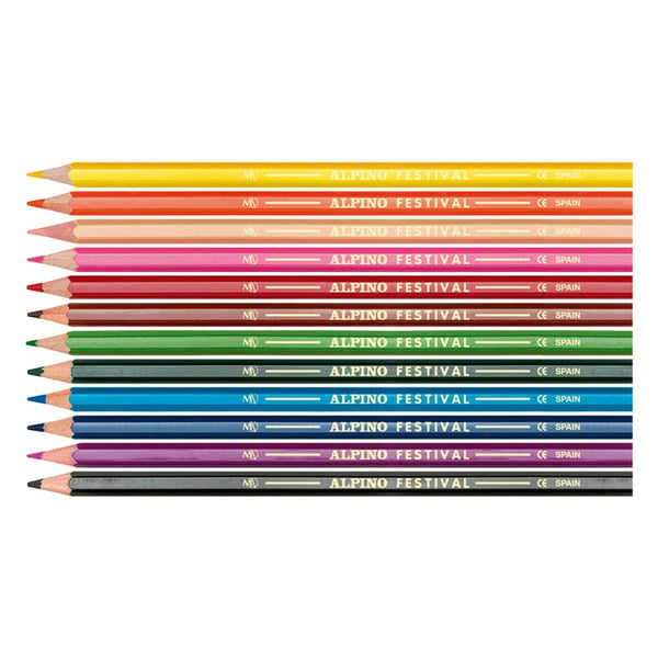 Alpino C0131992 farveblyant Beige, Sort, Blå, Brun, Grøn, Lyse Blå, Lysegrøn, Orange, Lyserød, Rød, Violet, Gul 288 stk