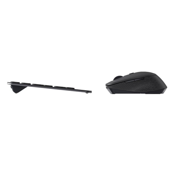 Rapoo 9390M näppäimistö Sisältää hiiren Bluetooth QWERTY englanti Tummanharmaa