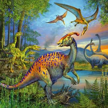 Miniatyrbillede 4 af 4: Ravensburger 09317 puslespil 49 stk Dinosaurer