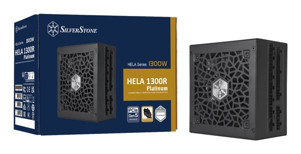 Silverstone HELA 1300R Platinum virtalähdeyksikkö 1300 W 20+4 pin ATX ATX Musta