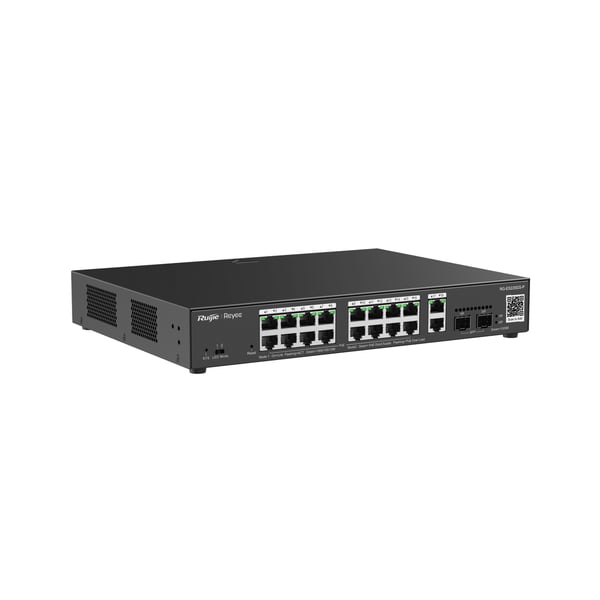 Pikkukuva 5 / 5: Ruijie Networks RG-ES220GS-P verkkokytkin Hallittu L2 Gigabit Ethernet (10/100/1000) Power over Ethernet -tuki Musta