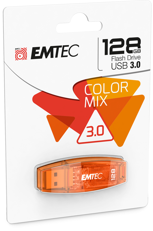 Pikkukuva 2 / 2: Emtec C410 USB-muisti 128 GB USB A-tyyppi 2.0 Oranssi