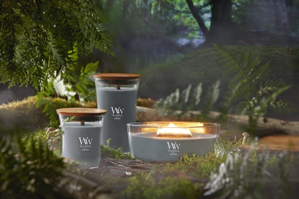 WoodWick Terra Haze stearinljus Rund Grå 1 styck