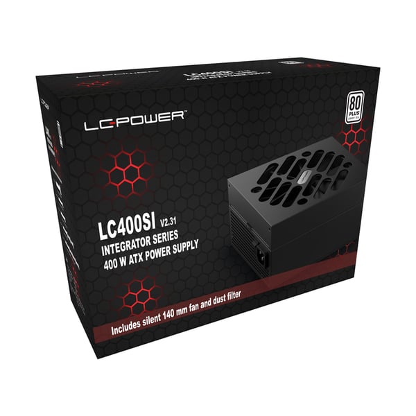 Miniatyrbild 2 av 9: LC-Power LC400SI V2.31 strömförsörjningsenheter 400 W 20+4 pin ATX ATX Svart