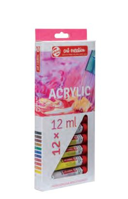 Talens 9021712M harrastemaali Akryylimaali 12 ml 12 kpl Talens 9021712M harrastemaali Akryylimaali 12 ml 12 kpl