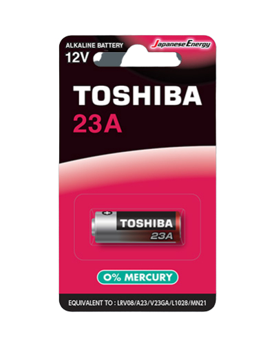 Erikoistunut alkaliparisto TOSHIBA 23A 12V MN21 V23GA Blister 1kpl Erikoistunut alkaliparisto TOSHIBA 23A 12V MN21 V23GA Blister 1kpl