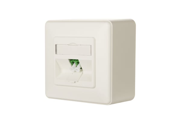 Miniatyrbillede 1 af 2: METZ CONNECT 1501207K1A-E stikkontakt LC-D Hvid