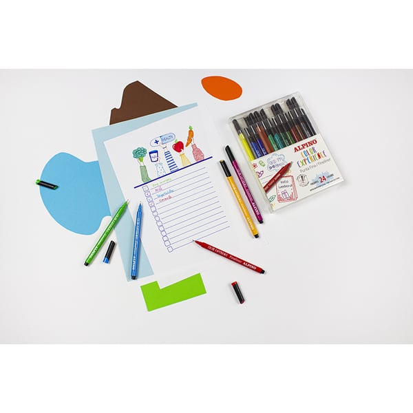 Miniatyrbillede 2 af 3: Alpino AR001039 filtpen Fin Flerfarvet 24 stk
