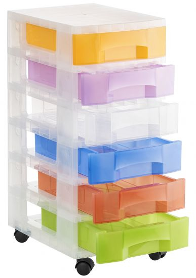 Archivo 2000 1006R SU TL kontorskuffe Transparent, Hvid Polypropylen
