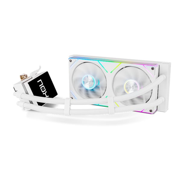 NOX Hummer M-240 LCD White Suoritin All-in-one-nesteenjäähdytin 12 cm Valkoinen 1 kpl