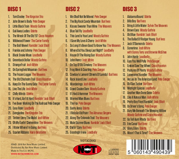 Miniatyrbillede 2 af 2: Not Now Music The History of American Folk - Various Artists CD