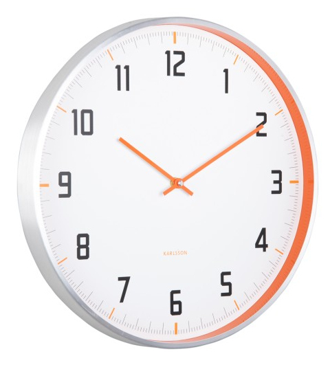 Karlsson Sporty Kvartsur Rund Orange, Hvid Karlsson Sporty Kvartsur Rund Orange, Hvid