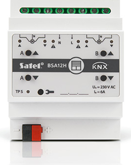 Satel KNX-BSA12H smart home aktuator DIN skinnemonteret Persienne/skodder aktuator 4 kanaler