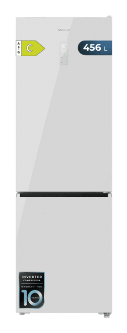 Miniatyrbild 1 av 11: Cecotec A01_EU01_109127 kombinerad kyl/frys Fristående 456 l Vit