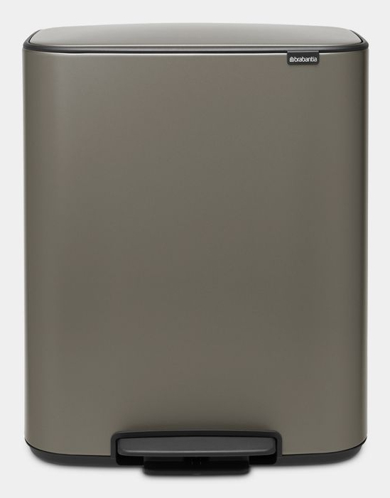 Miniatyrbillede 1 af 4: Brabantia 211546 affaldskurv Rektangulær Stål Platin
