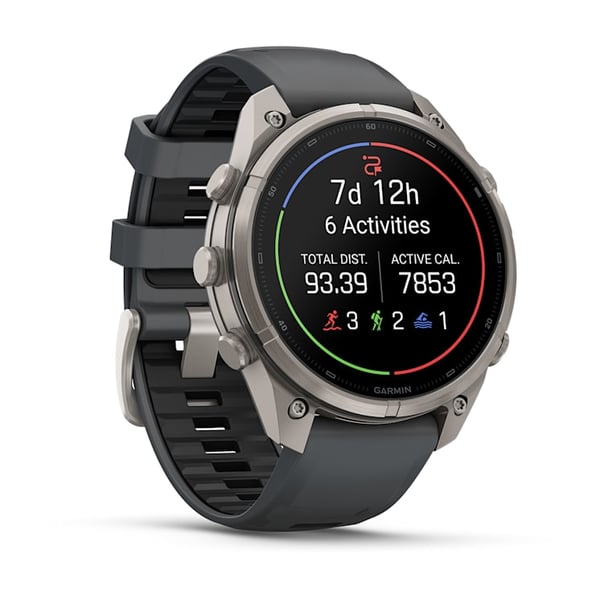 Pikkukuva 2 / 13: Garmin fēnix 9 Pro 3,56 cm (1.4") AMOLED 47 mm Digitaalinen 454 x 454 pikseliä Kosketusnäyttö Titaani Wi-Fi GPS (satelliitti)