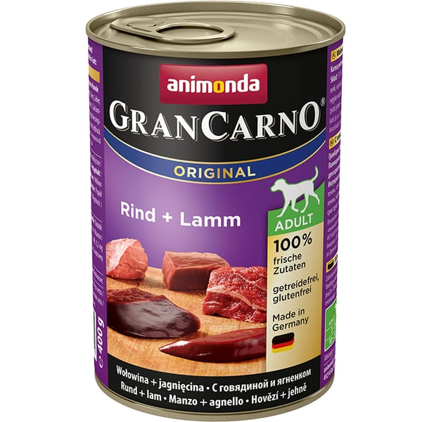 animonda GranCarno Original Bøf, Lam Voksen 400 g animonda GranCarno Original Bøf, Lam Voksen 400 g