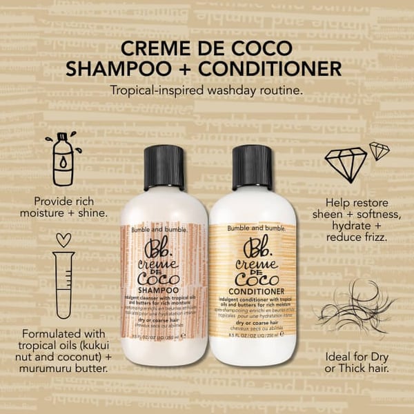 Miniatyrbild 3 av 5: Bumble And Bumble Creme De Coco Shampoo for Rich Moisture 250 ml Schampo Professionell Kvinna