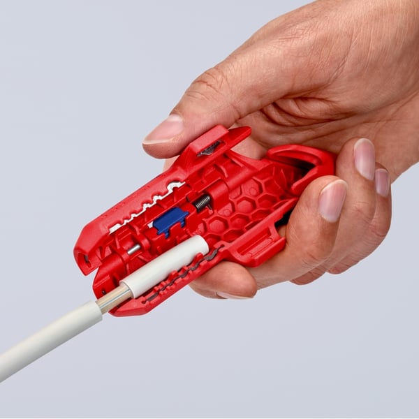 Miniatyrbild 18 av 22: Knipex ErgoStrip kabelskalare Blå, Röd