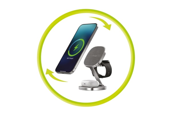 Mobile Origin TC31-UC-GRY oplader til mobil enhed Smartphone, SmartWatch, Hovedtelefoner, Headset Grå USB Trådløs opladning Hurtig opladning Indendørs