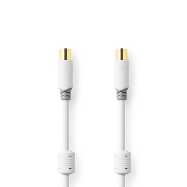Nedis CSBW40015WT100 koaxial kabel 10 m IEC Hvid