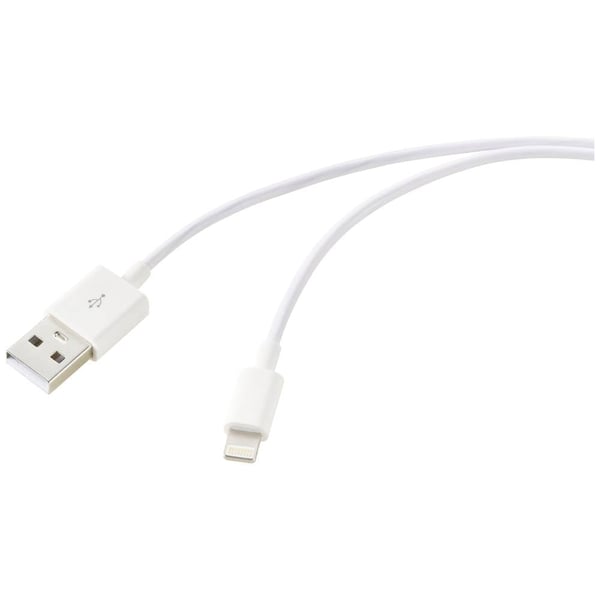 Miniatyrbillede 1 af 4: Renkforce RF-5724084 Lightning kabel 1 m Hvid