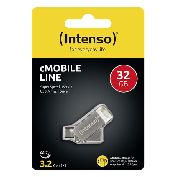 Intenso cMobile Line USB-sticka 32 GB USB Type-A / USB Type-C 3.2 Gen 1 (3.1 Gen 1) Silver