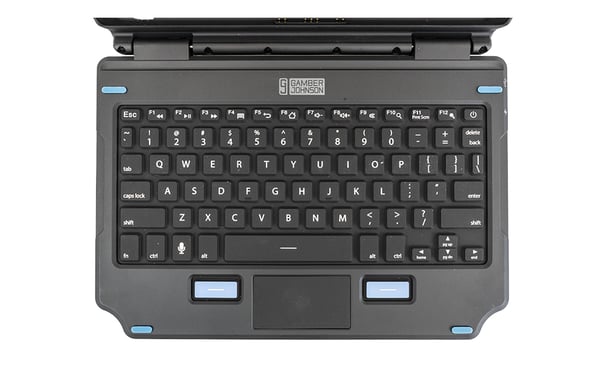 Gamber-Johnson 7160-1869-01 tastatur til mobil enhed QWERTY UK engelsk Pogo Pin Sort