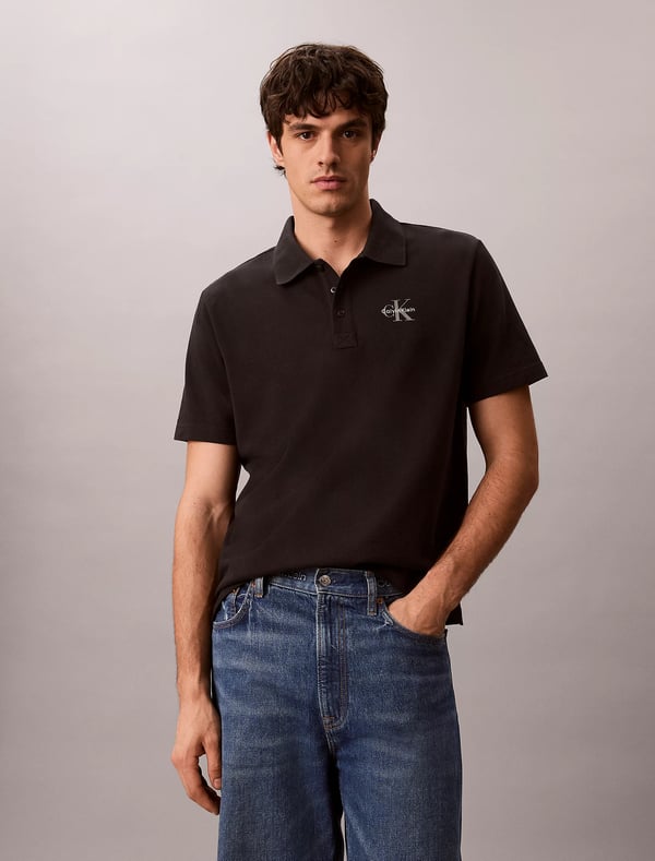 Calvin Klein LV04RF209GUB1 Poolopaita Poolokaulus Lyhyt hiha Puuvilla