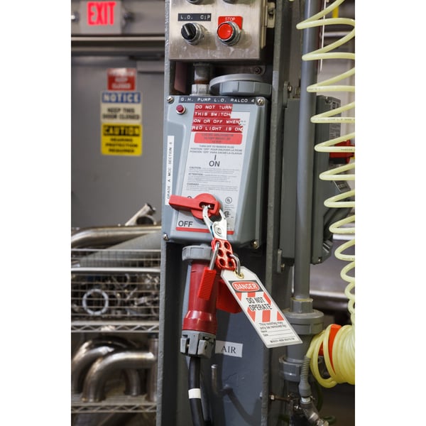 Brady 105718 Lockout Tagout -laite Ryhmälukitus Punainen, Hopea Terästä
