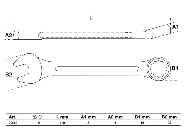 Miniatyrbild 5 av 5: BGS technic Combination Spanner