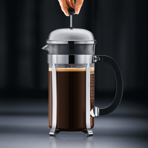 Bodum Chambord Svart, Rostfritt stål, Transparent