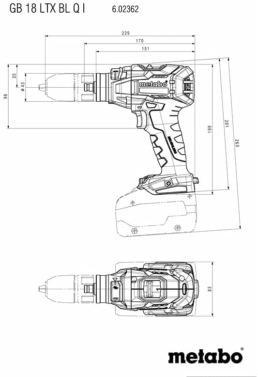 Miniatyrbillede 2 af 5: Metabo 602362840 elektrisk skruetrækker & slagbor