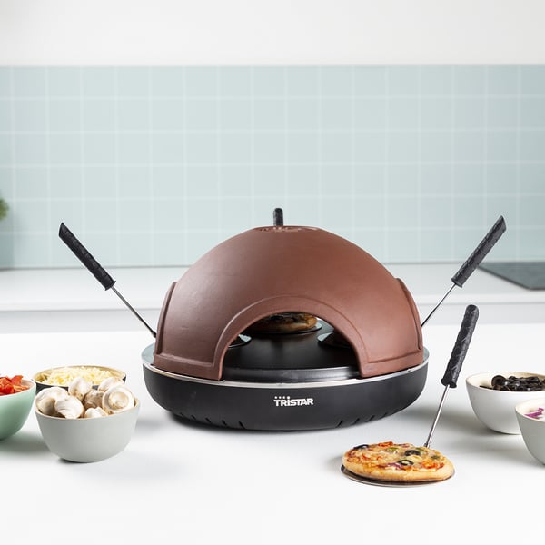 Tristar PZ-9154 pizza fremstiller & ovn 4 pizza(er) 900 W Sort, Brun