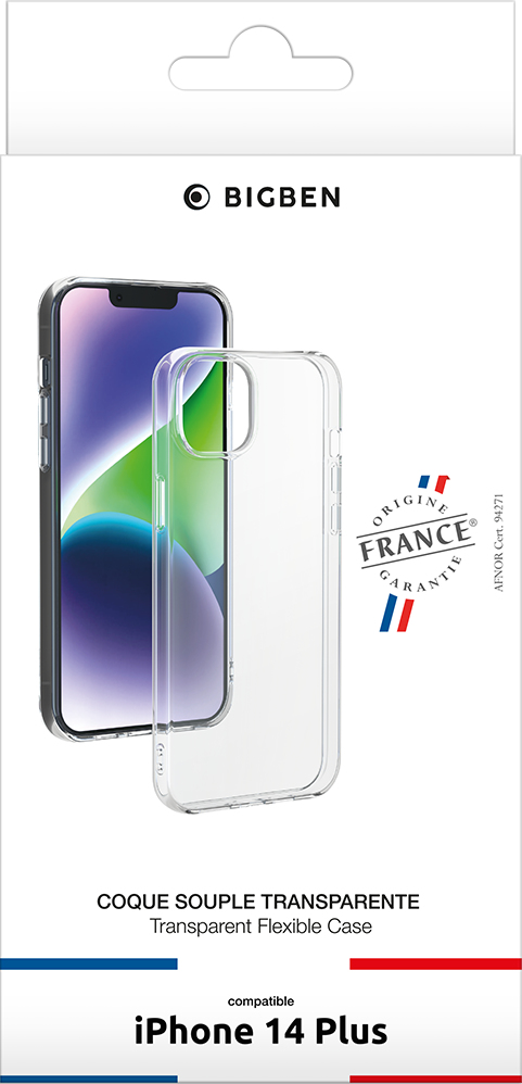 Miniatyrbillede 2 af 2: Bigben Connected SILITRANSIP14PLMF mobiltelefon etui Transparent