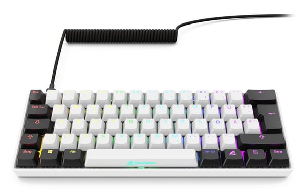 Sharkoon Skiller SGK50 S4 Gen2 hvidt DE-Layout Gateron Yellow