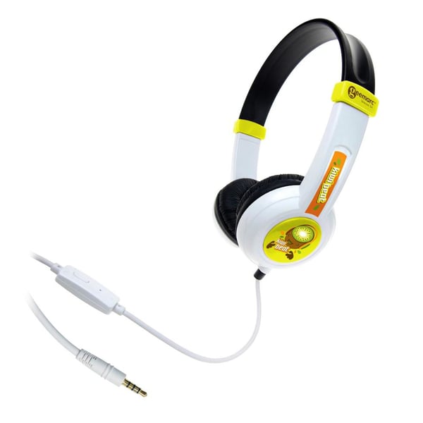 Geemarc Telecom Kiwibeat Smart 101 Headset Ledningsført Musik Sort, Hvid, Gul