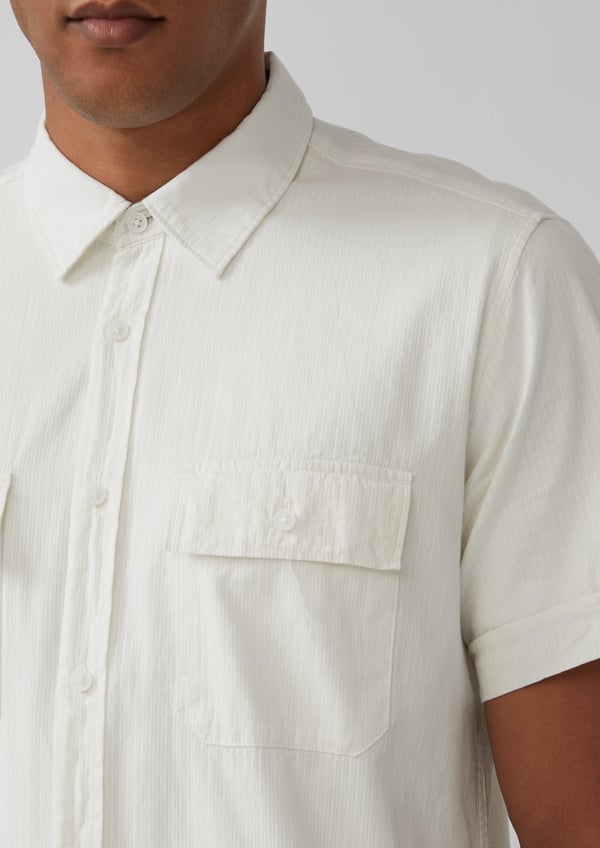 s.Oliver 2165424.0120.S skjorte & top Point collar Kort ærme Bomuld