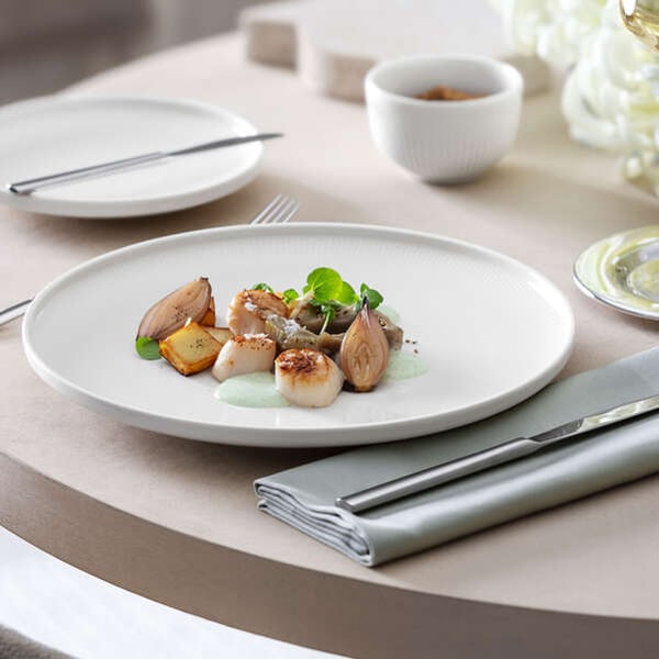 Miniatyrbillede 2 af 6: Villeroy & Boch Afina Brød & smørtallerken Rund Porcelæn Hvid 1 stk