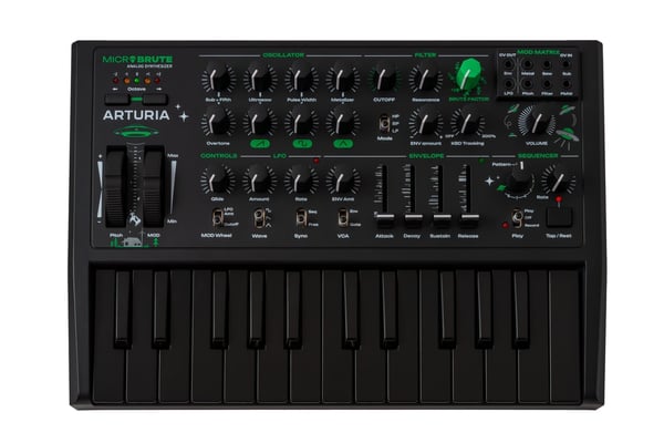 Miniatyrbillede 2 af 11: Arturia MicroBrute UFO Analog synthesizer Sort