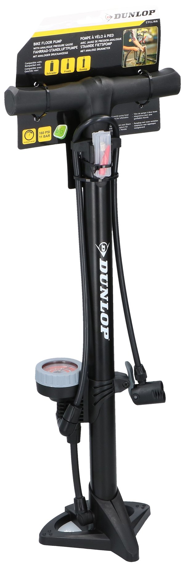 Dunlop 8711252102337 handdriven luftpump Svart Golvluftpump