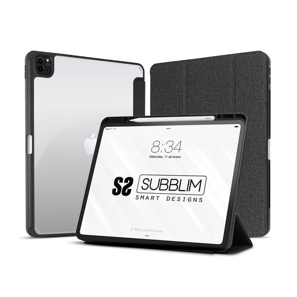 Miniatyrbillede 1 af 7: SUBBLIM SUBCST-5SC400 tablet etui 27,9 cm (11") Folie Sort, Transparent