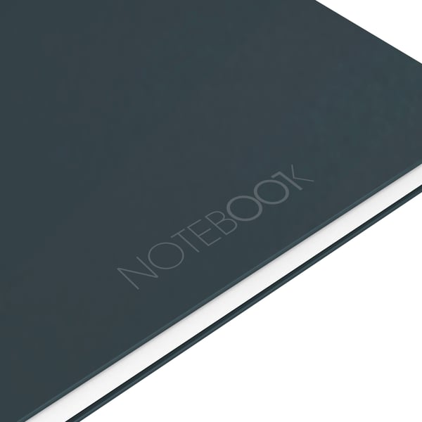 Oxford International blok og notesblok A4+ 80 ark Sort