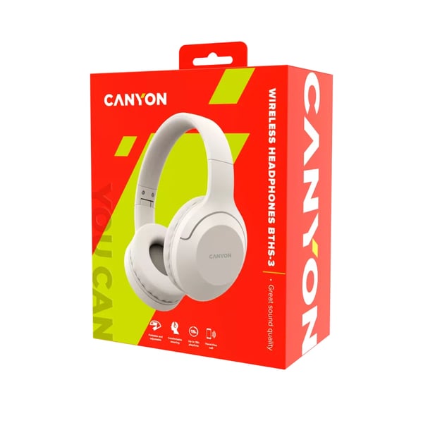 Canyon CNS-CBTHS3BE hovedtelefoner/headset Kabel & trådløs Opkald/Musik/Sport/Hverdag Bluetooth Hvid