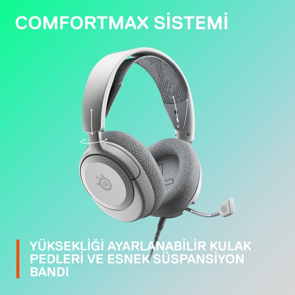 Steelseries Arctis Nova 1 Headset Kabel Huvudband Spela Vit