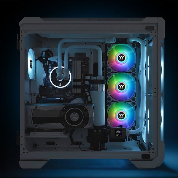 Miniatyrbillede 3 af 6: Thermaltake Pure Duo 14 Universel Ventilator 14 cm Hvid 2 stk