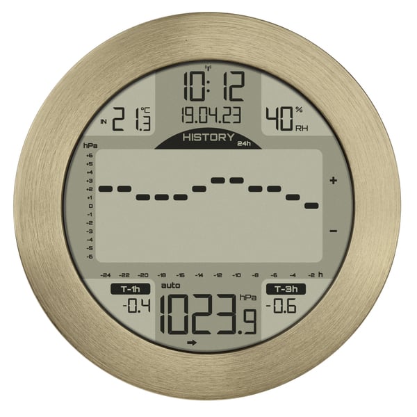 TFA-Dostmann 35.1124.53 digital vejrstation Guld Batteri
