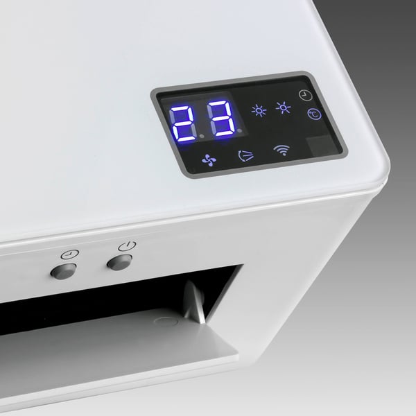 Eurom Wall Designheat 2000 Wifi Indendørs Hvid 2000 W Blæser med elektrisk områdevarmer