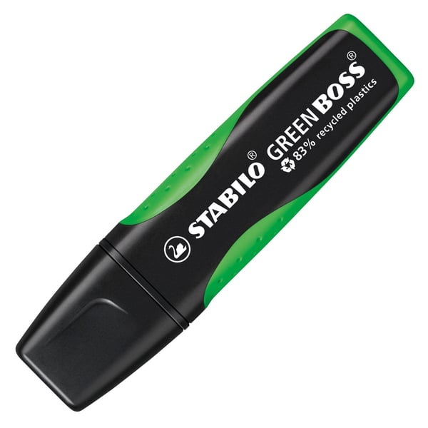 Miniatyrbillede 1 af 9: STABILO GREEN BOSS speedmarker 1 stk Mejselspids Grøn