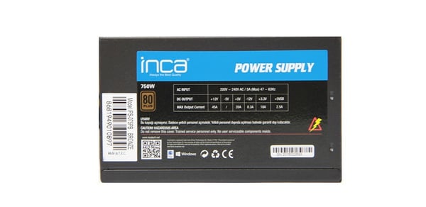 Miniatyrbild 3 av 3: Inca IPS-075PB strömförsörjningsenheter 750 W 20+4 pin ATX ATX Svart